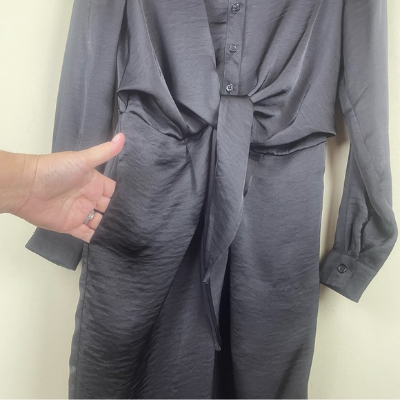 Steve Madden Black Front Tie Jumpsuit Has Pockets Size Medium - Picture 3 of 16